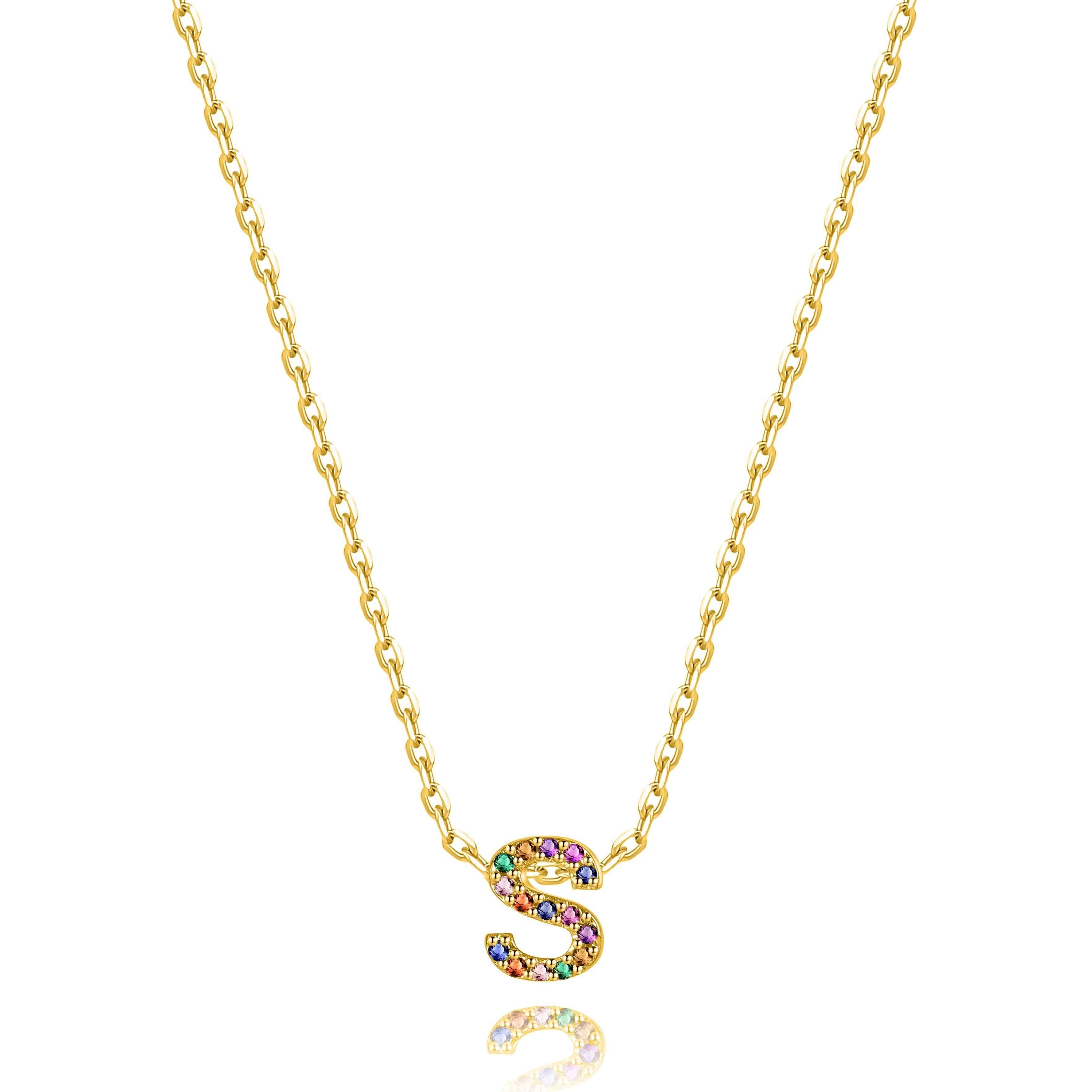 "Shinny Initial" Necklace - SophiaJewels