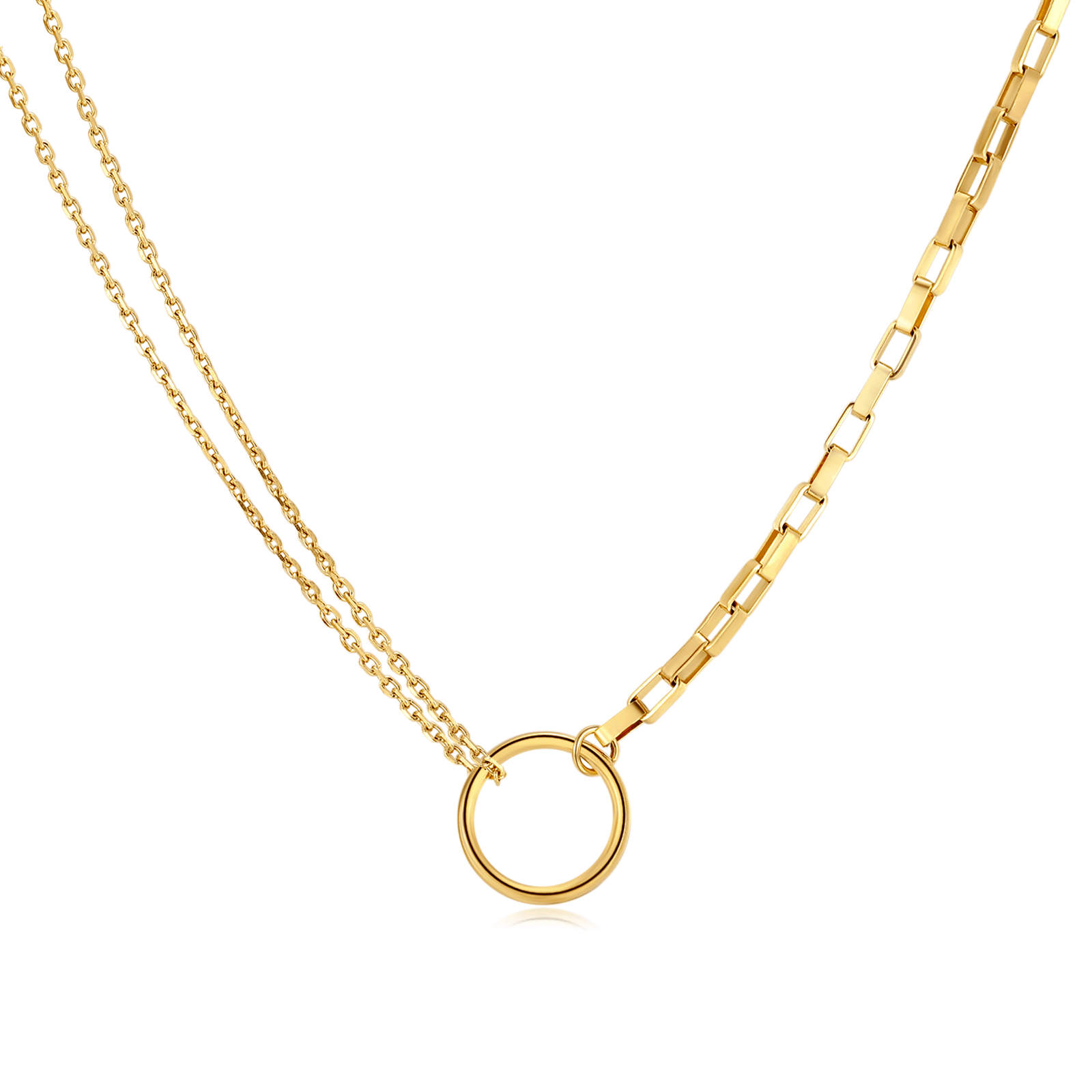 "Circle and Chains" Necklace - SophiaJewels