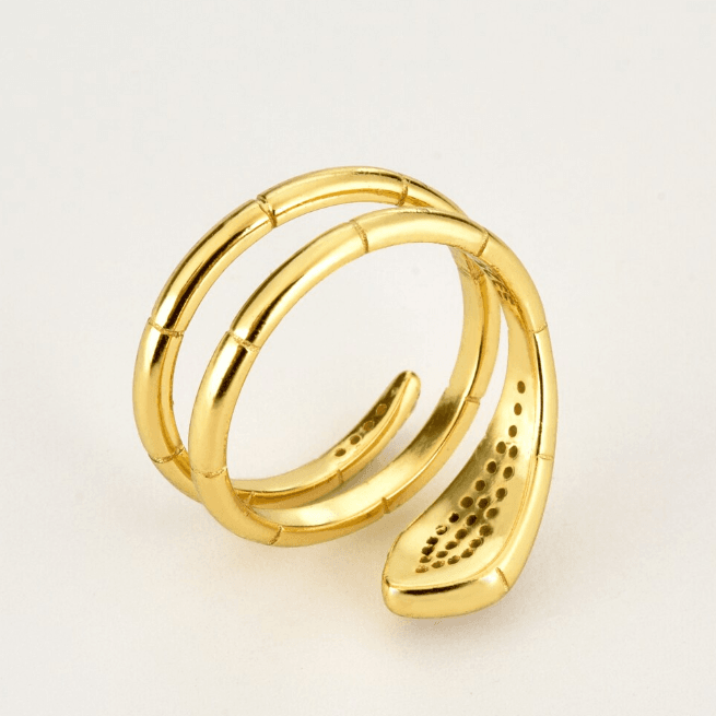 "Golden Snake" Ring - SophiaJewels