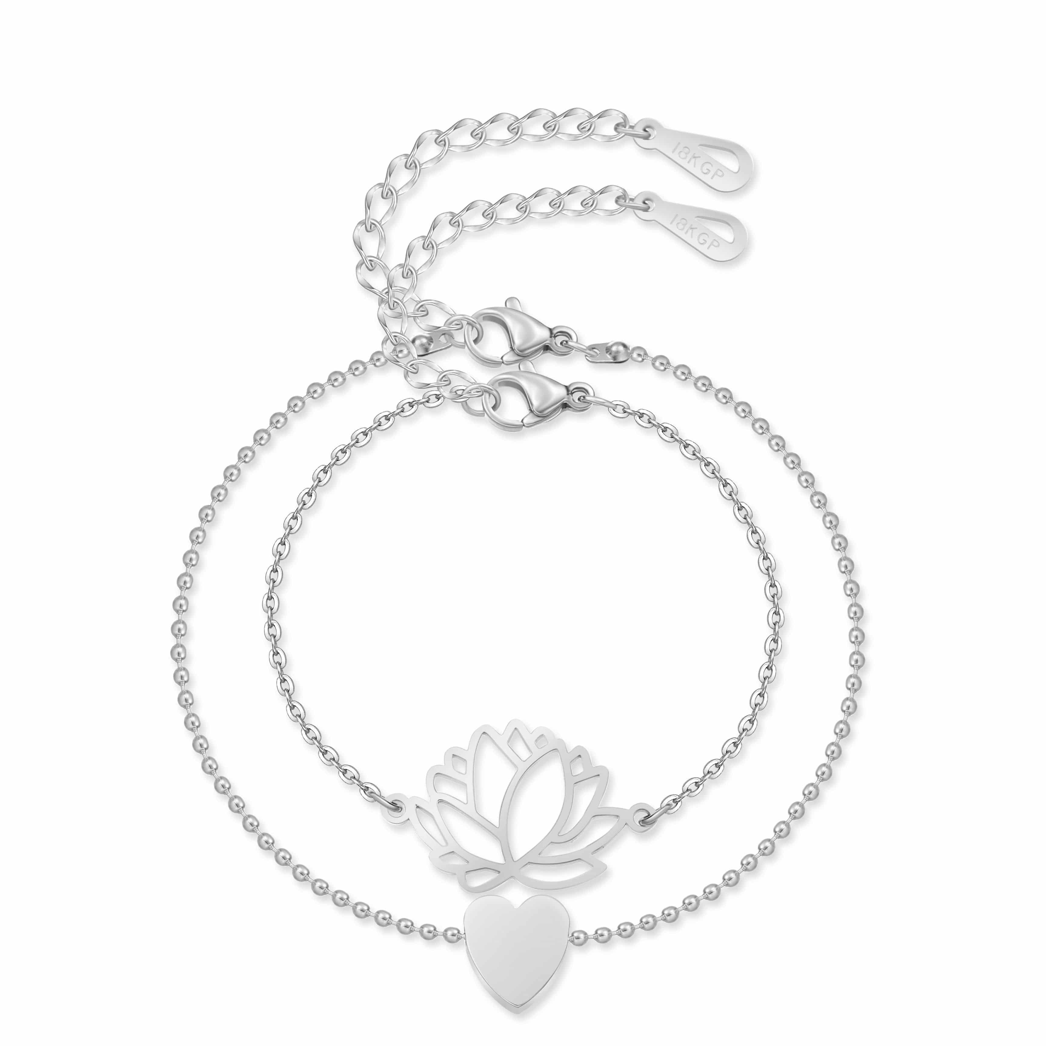 Silver on sale lotus bracelet