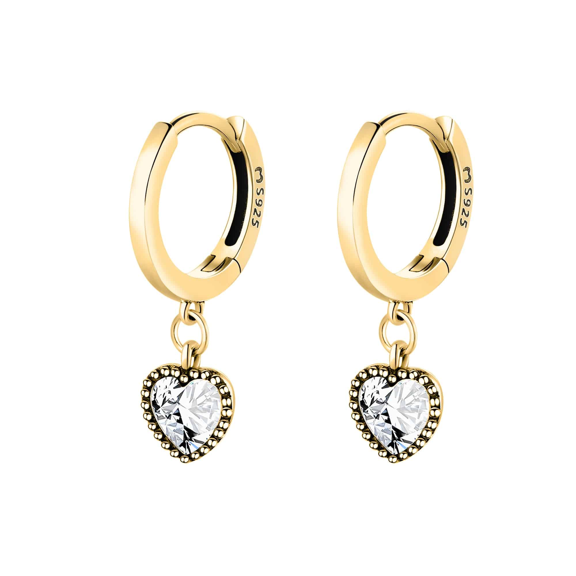 "Crystal Heart" Earrings - SophiaJewels