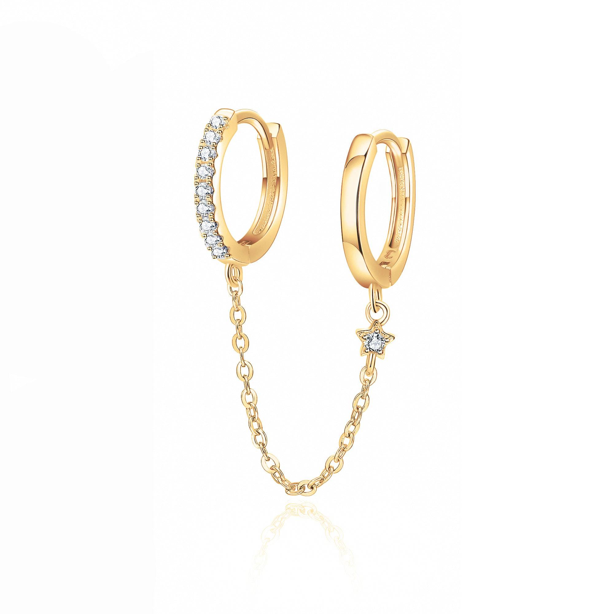"Hoop Chain" Earrings - SophiaJewels