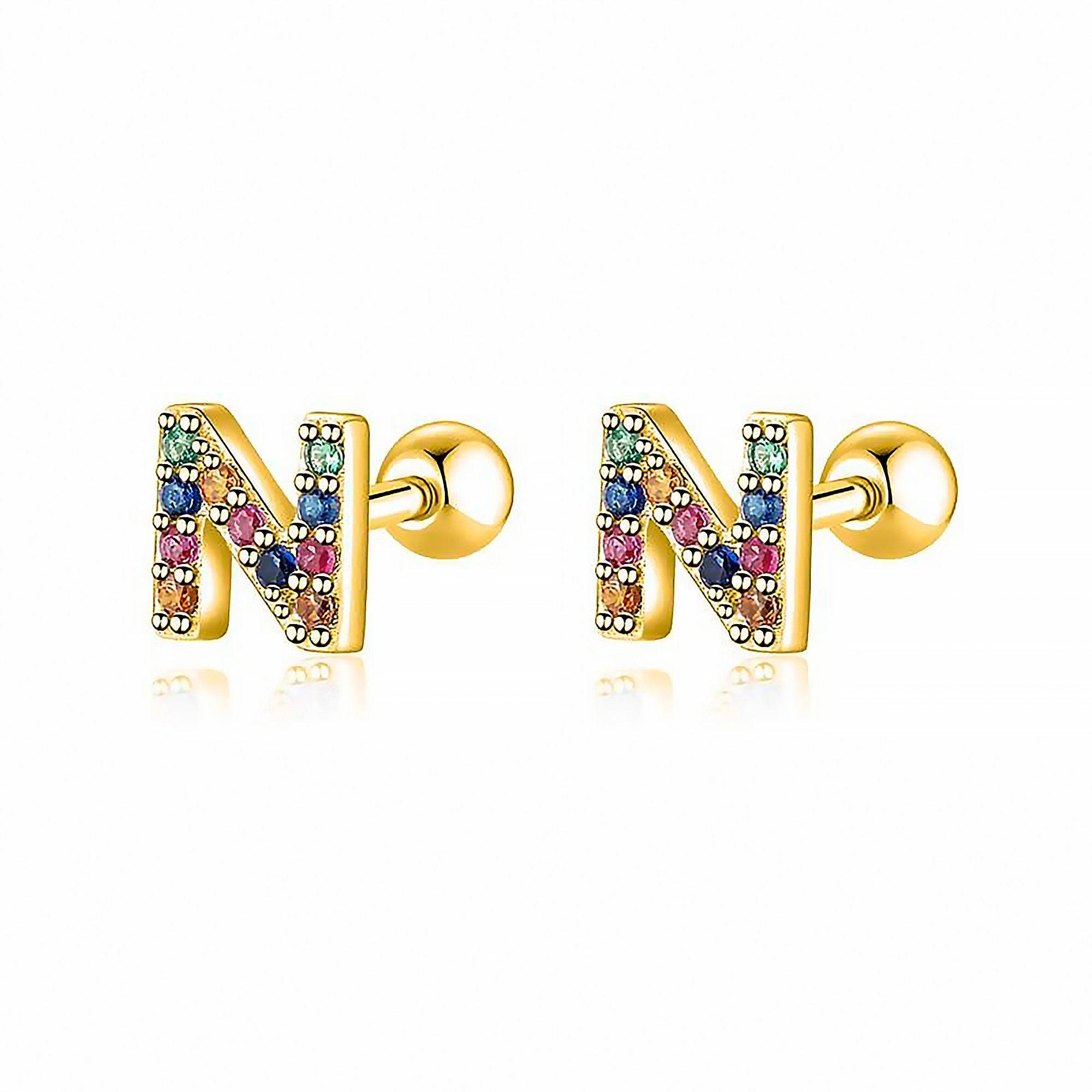 Letter clearance n earrings