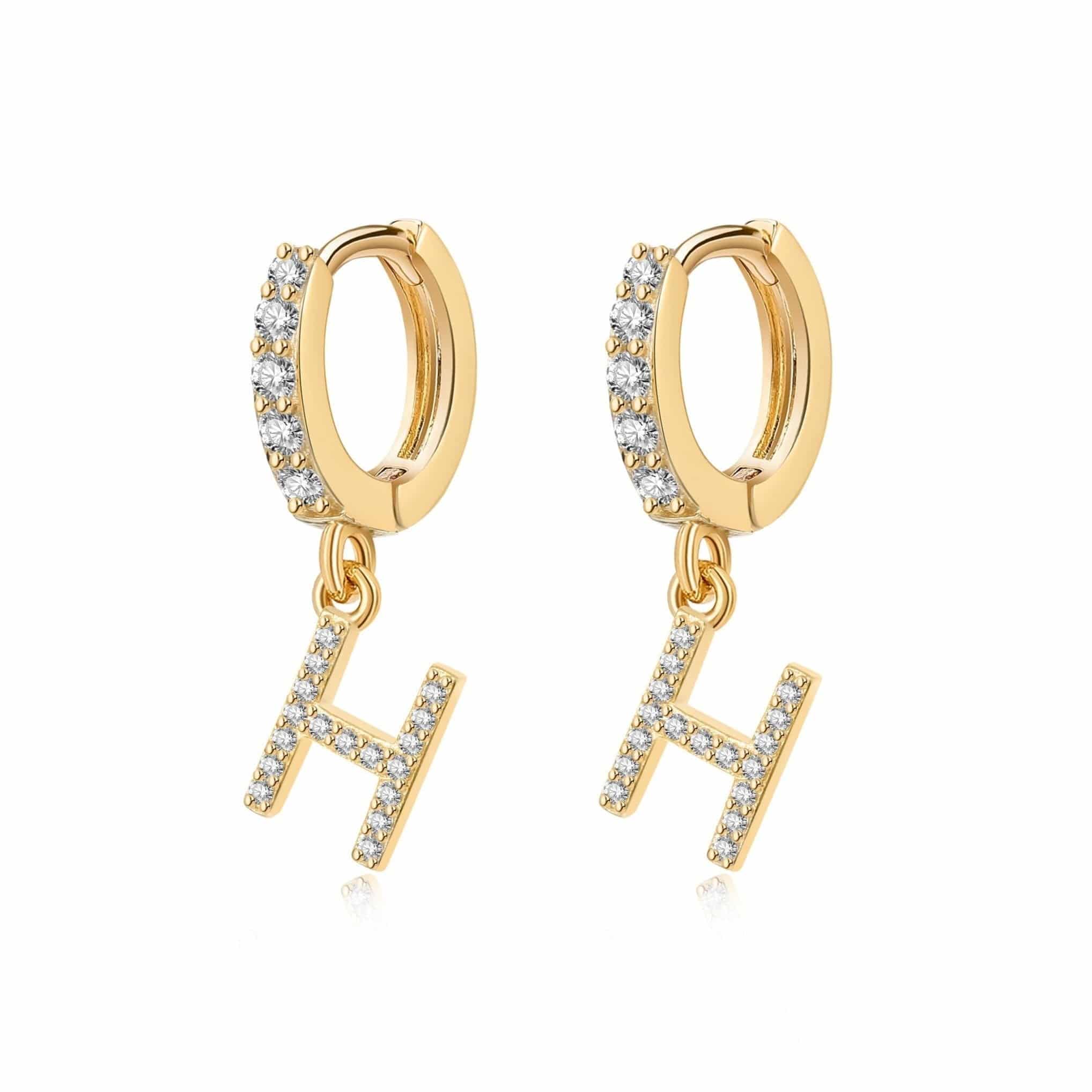 "Initial Hoops" Earrings - SophiaJewels
