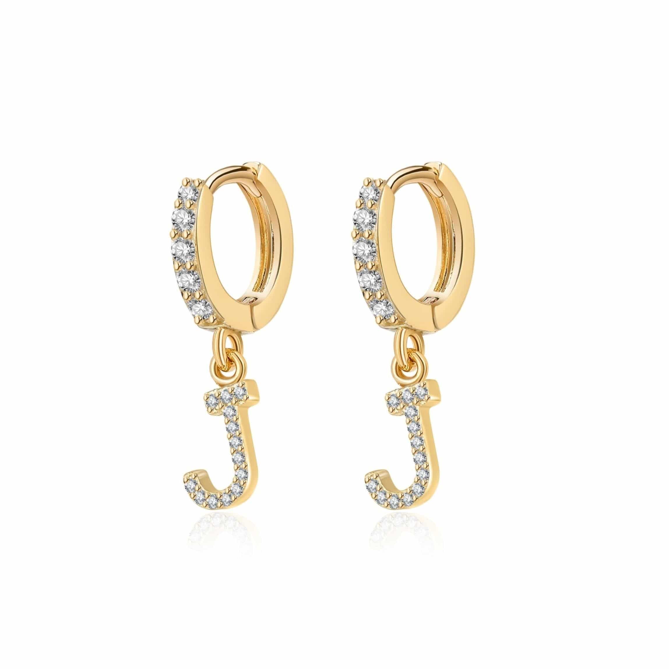 "Initial Hoops" Earrings - SophiaJewels