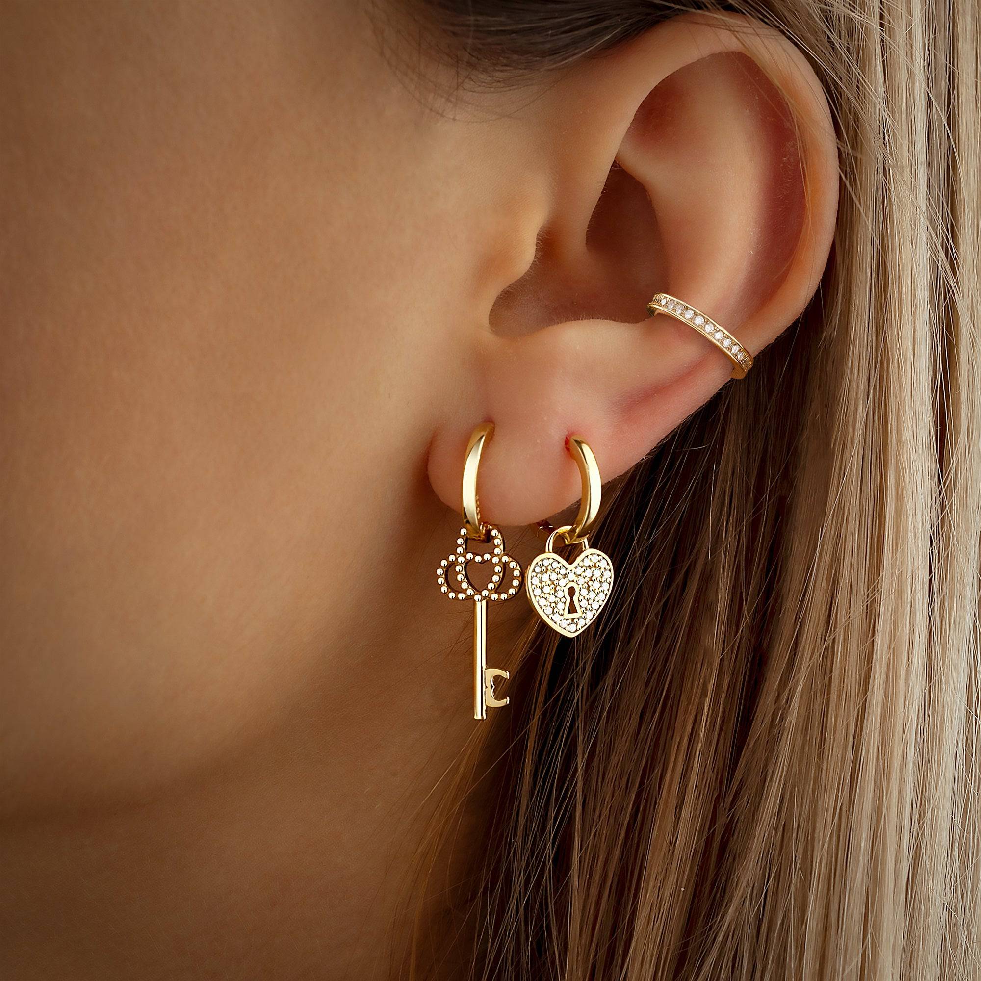"Key & Heart" Earrings - SophiaJewels