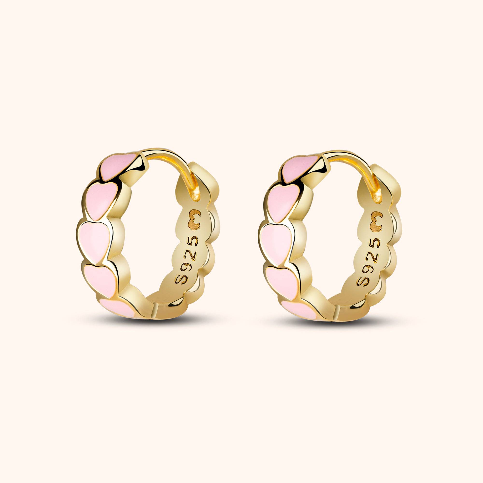 "Pink Hearts" Earrings - SophiaJewels