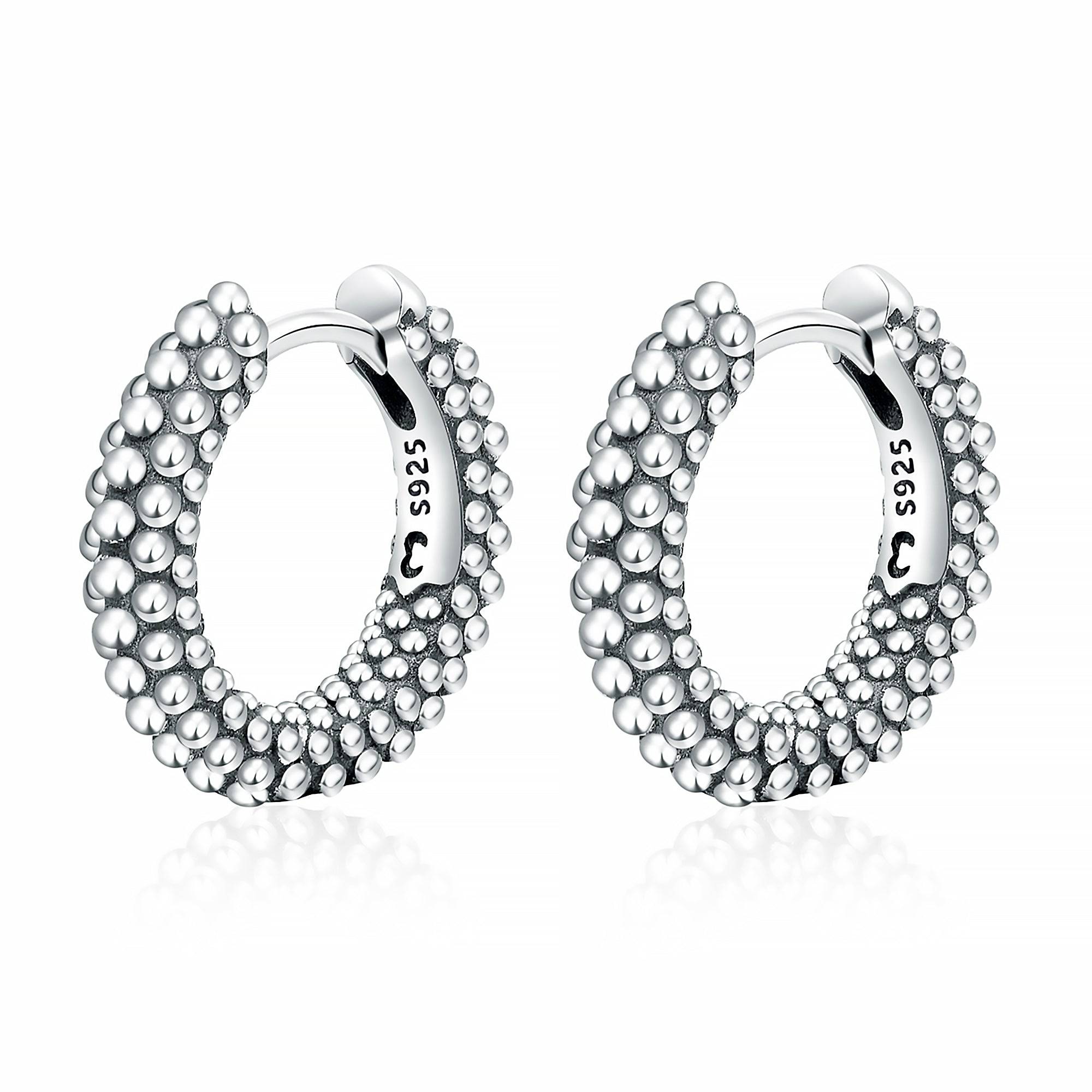 "Ball Ring Hoops" Earrings - SophiaJewels