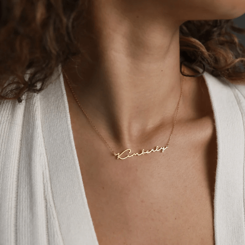 Oak＆Luna - Personalized Chain Reaction Necklace in Sterling Silver 925 /  Gold Plating / Rose Gold Plated - Custom Classic Dainty Jewelry Gift for H  :B08HNFJBK8:セレンディピティ - 通販 - Yahoo!ショッピング - ネックレス、ペンダント